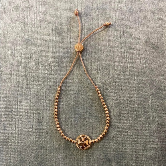Tory Burch Rope Logo Slider Bracelet Rose Gold - Picture 6 of 6